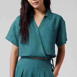 Athleta | Playa‎ Linen Tie Top